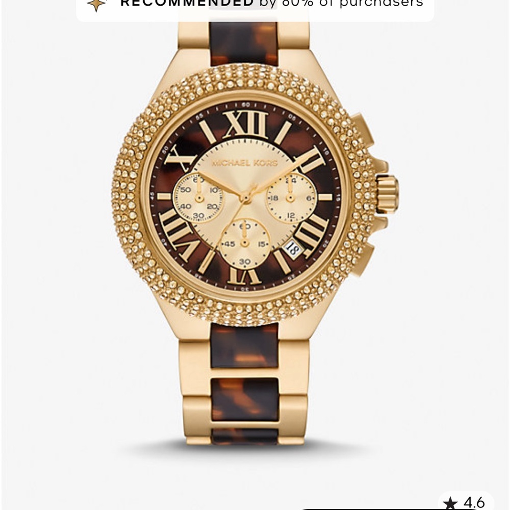 Michael Kors Gold and Brown Tortoise Watch